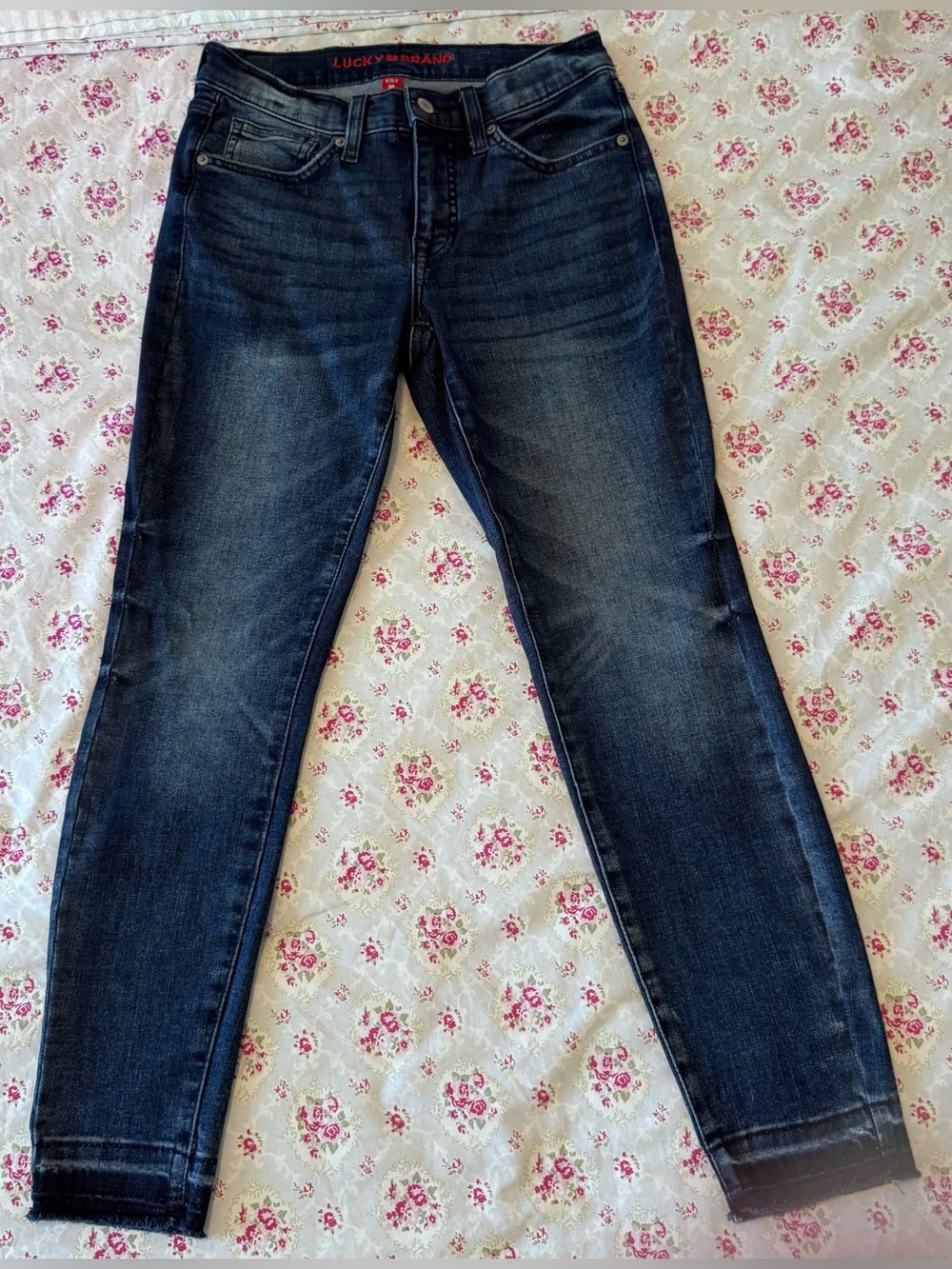 Lucky Brand Women's Dark Blue Ankle Skinny Jeans